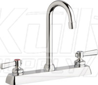 Chicago W8D-GN1AE35-369AB Hot and Cold Water Washboard Sink Faucet