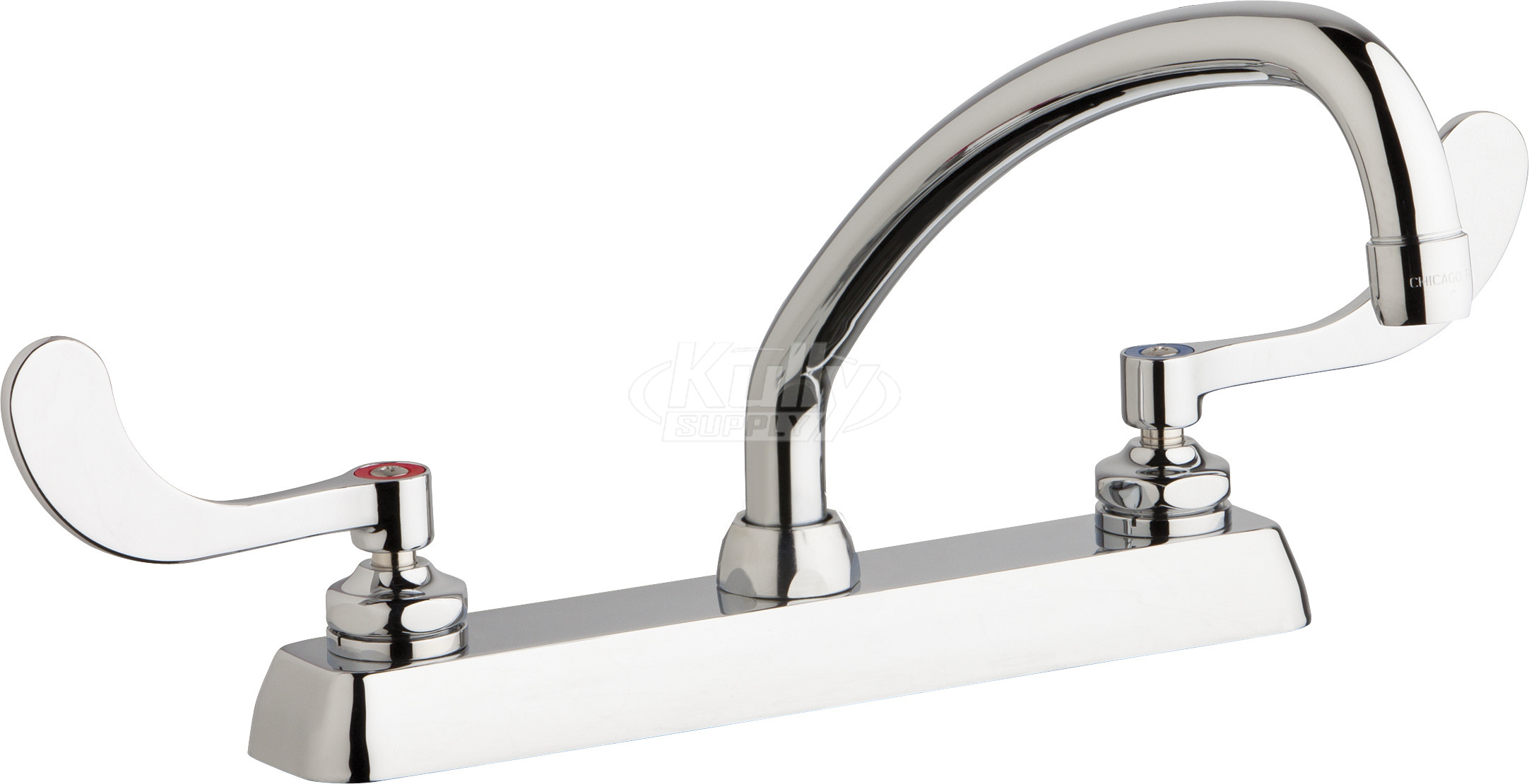 Chicago W8D-L9E35-317ABCP Hot and Cold Water Workboard Sink Faucet