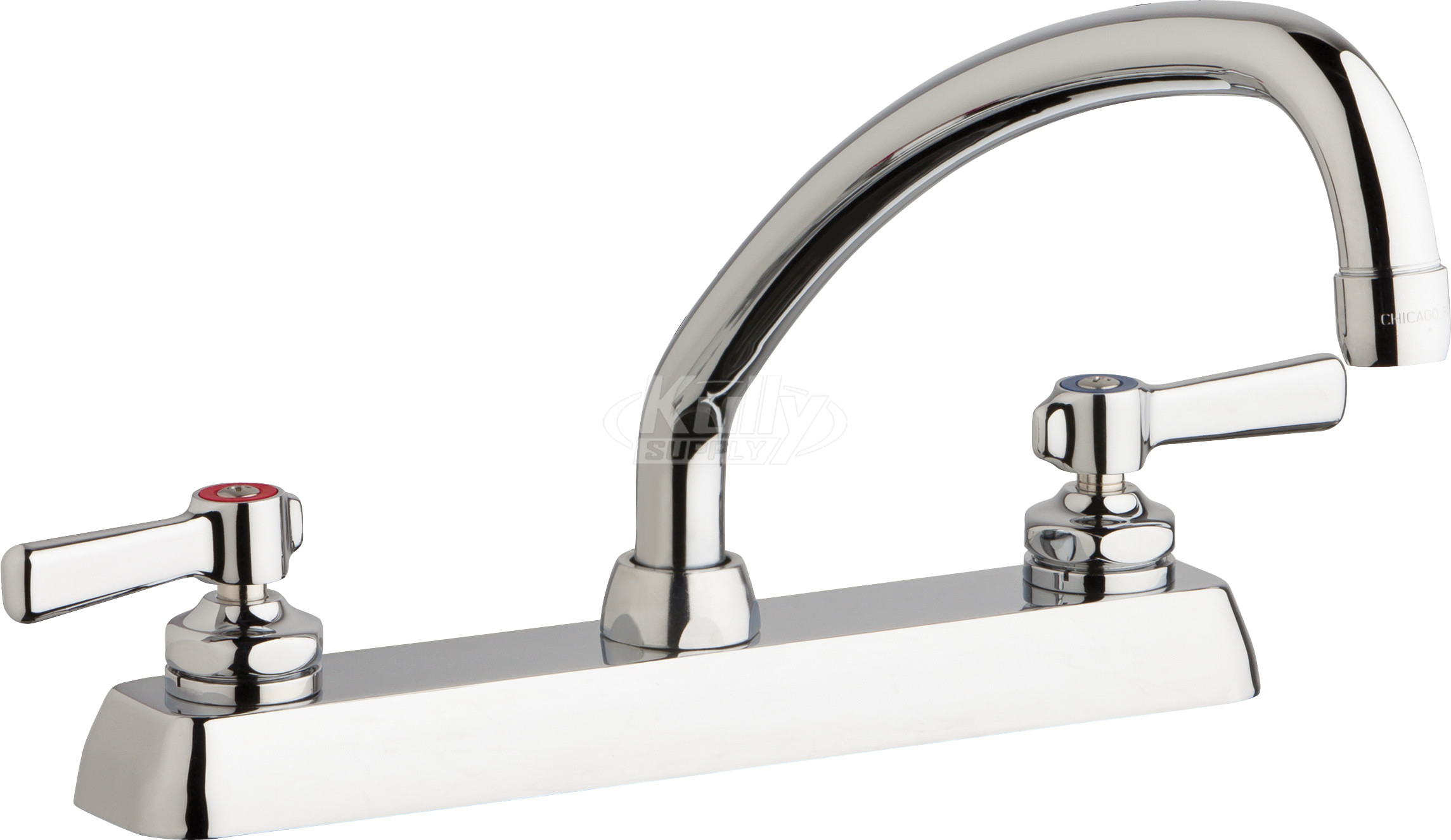 Chicago W8D-L9E35-369ABCP Hot and Cold Water Workboard Sink Faucet