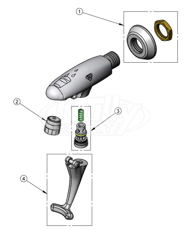 T&S Brass B-1200 Series Parts Breakdown