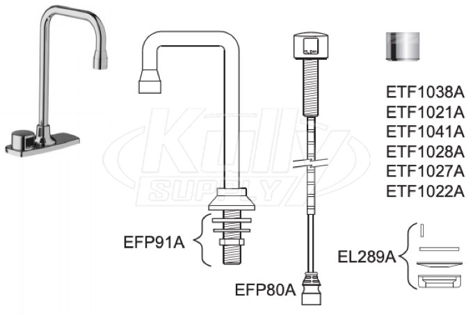 Sloan EBF-775 Battery-Powered Bluetooth Sensor Faucet Parts Breakdown (Post-2019)