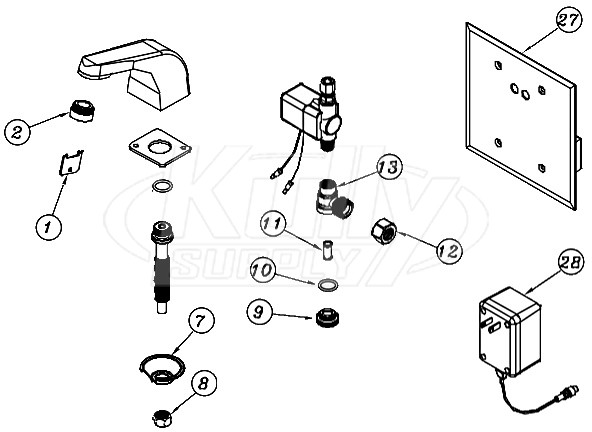 Zurn Z6903-77 AquaSense Faucet Parts Breakdown