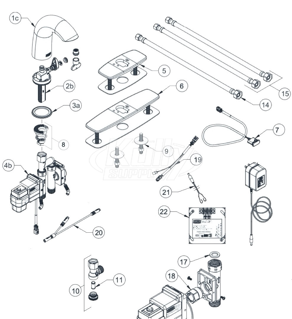 Zurn Z6950-XL-IM-S Aqua-FIT Serio Faucet Parts Breakdown