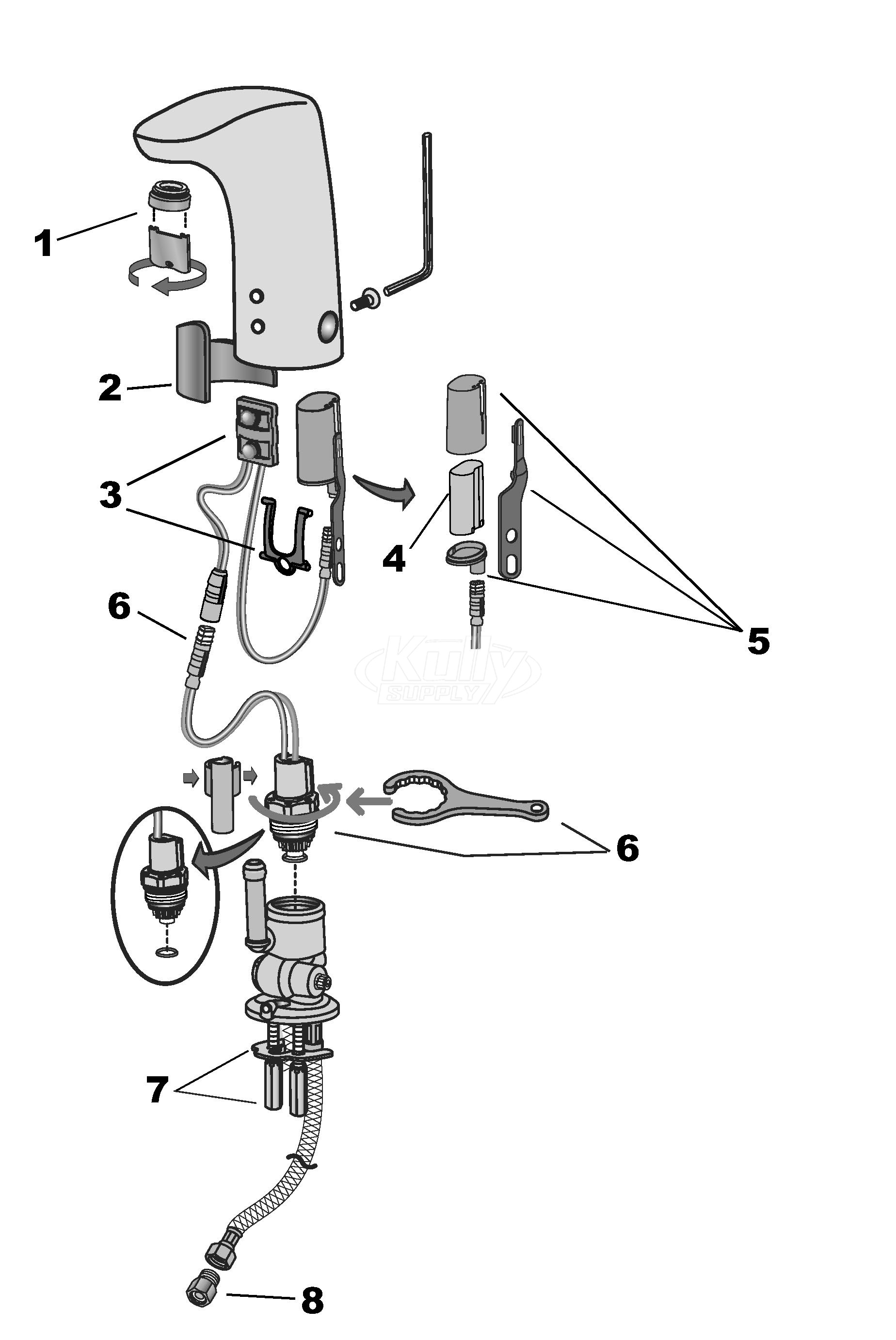 Symmons S-6080 Faucet Parts Breakdown