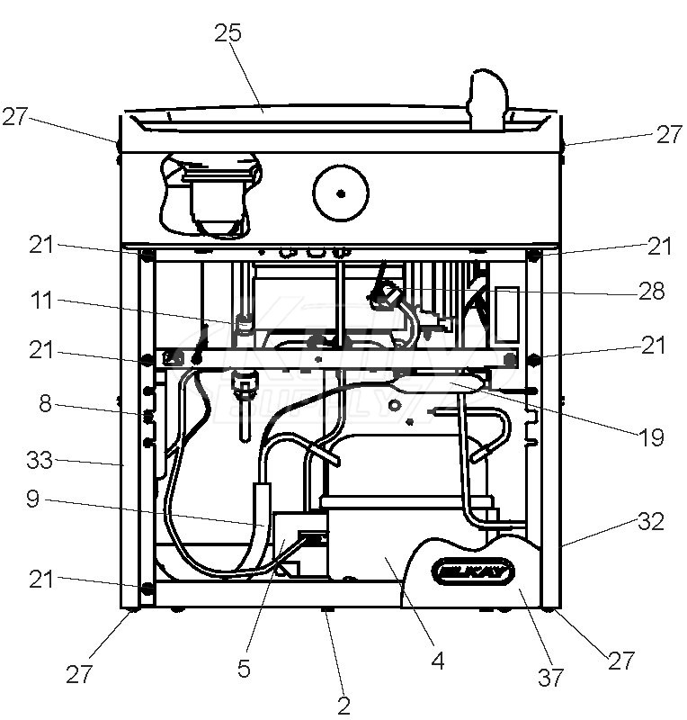 Elkay VRC Single Station Drinking Fountain Parts Breakdown