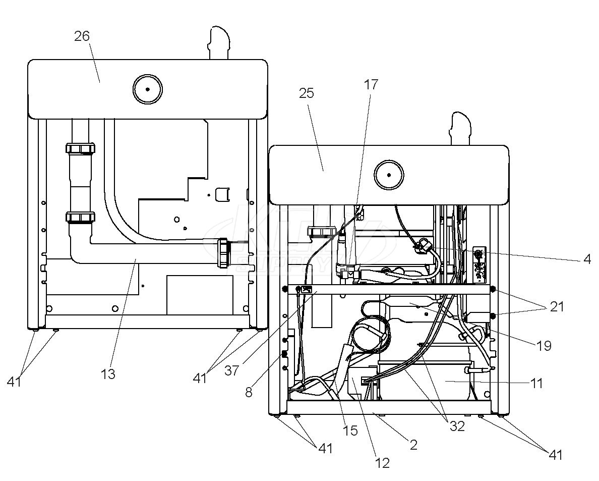 Elkay VRCHDTL Dual Station Drinking Fountain Parts Breakdown