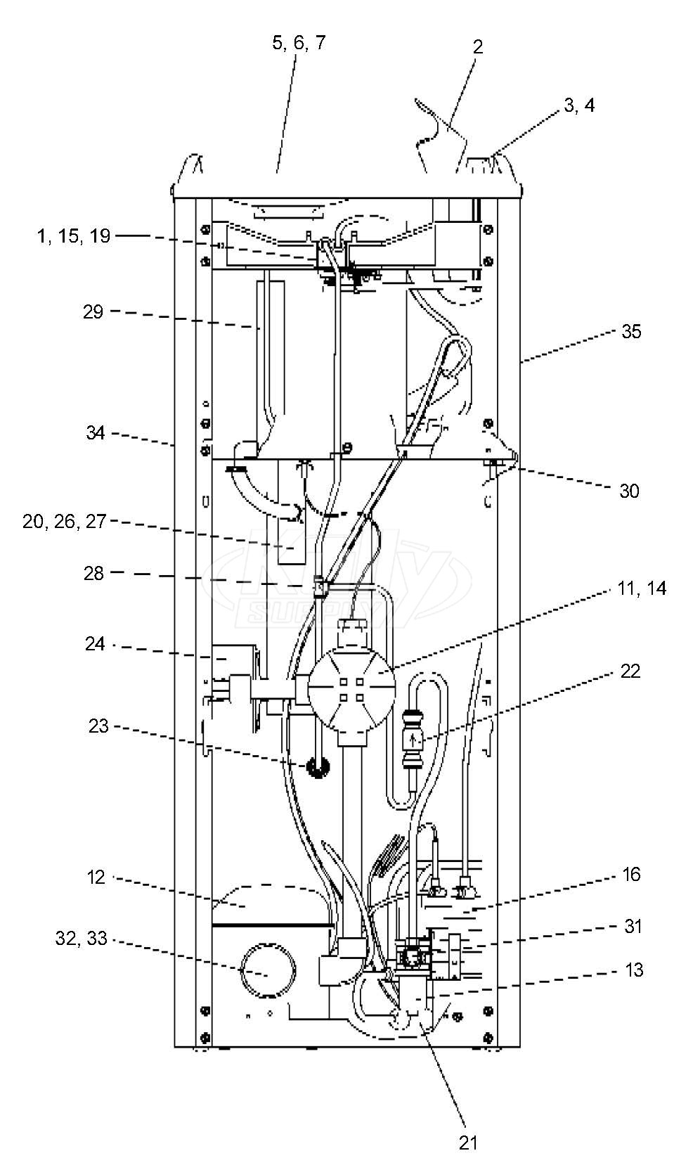 Elkay EFY Drinking Fountain Parts Breakdown