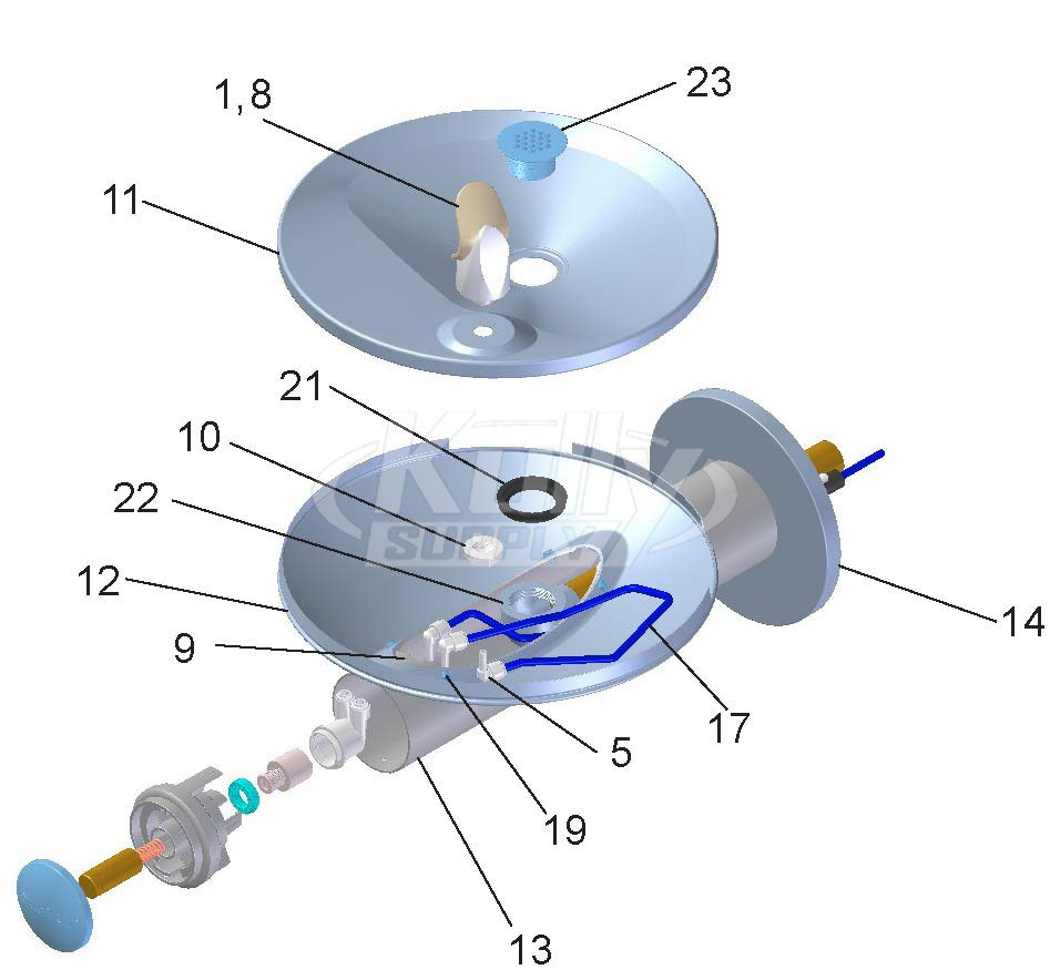 Elkay SwirlFlo Single Station Drinking Fountain Parts Breakdown