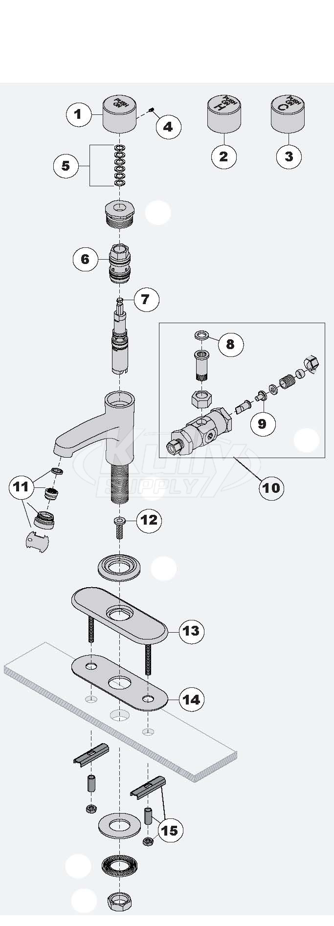 Symmons SLS-7000 Faucet Parts Breakdown
