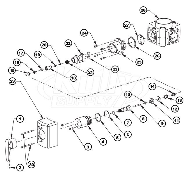 Bradley Thermostatic Shower Valve For Column Showers April 2003 To Present Parts Breakdown