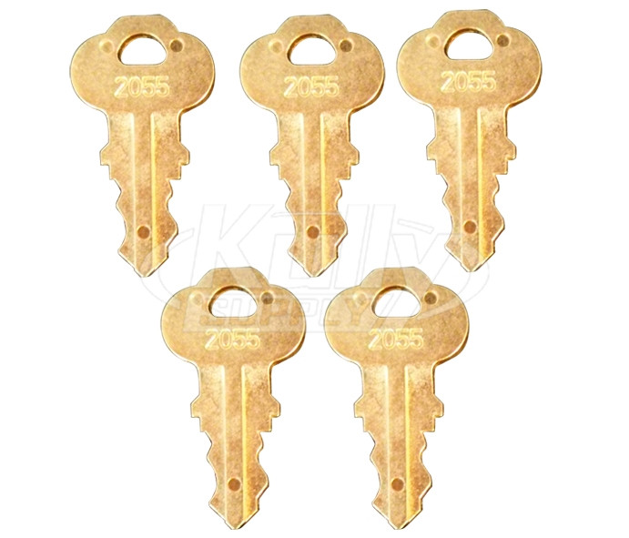 Bradley P15-398 Door Keys Service Pack 2055 (5-Pack of P10-526 Keys)