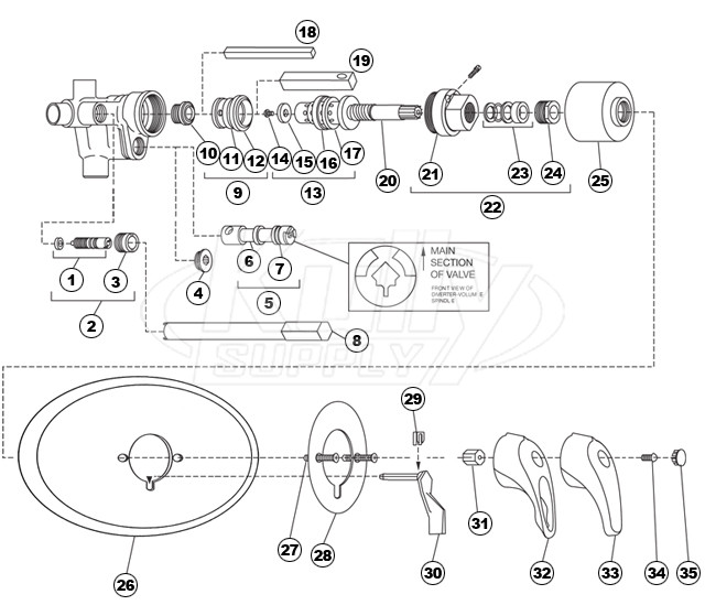 Symmons Deluxe Temptrol Parts Breakdown