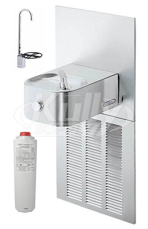 Elkay LNFE8FK Filtered In-Wall Drinking Fountain with Glass Filler