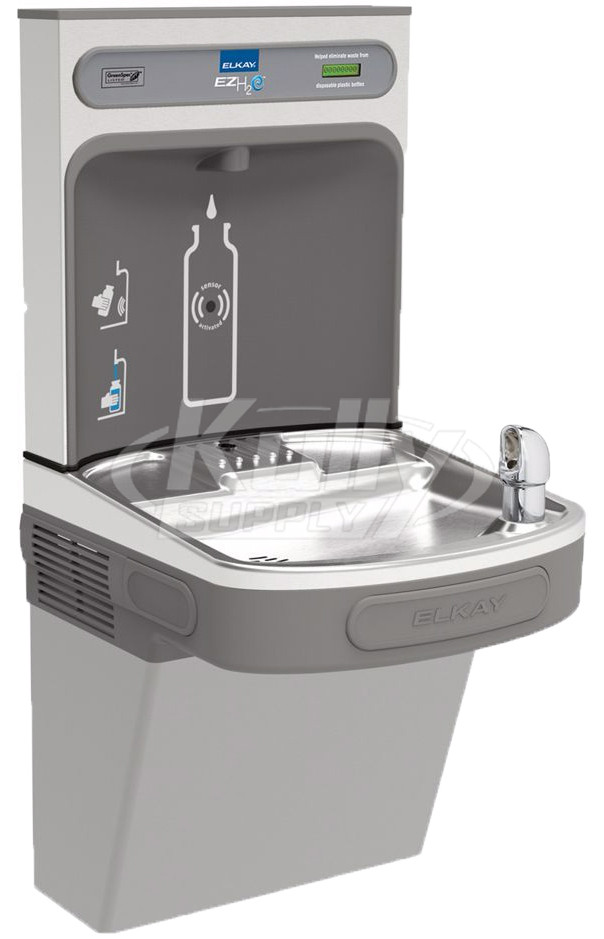 Elkay EZH2O LZS8WSVRLK Filtered Drinking Fountain with Bottle Filler and Vandal-Resistant Bubbler