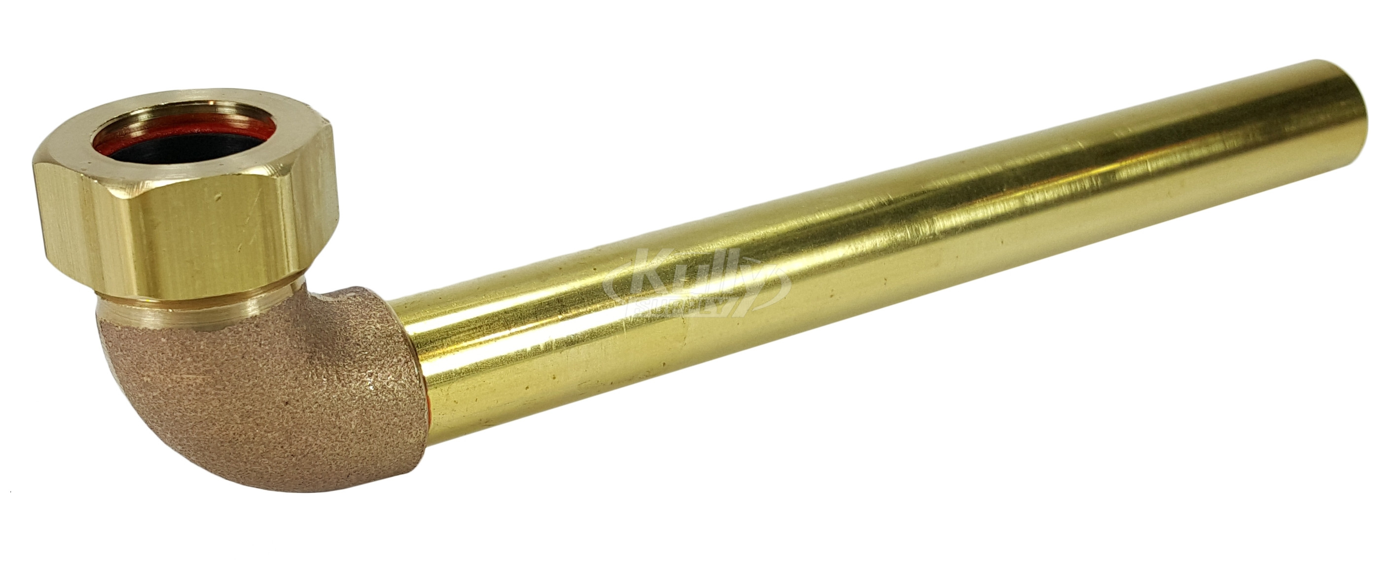 Sloan F-15-A 3/4"x10" Rough Brass Elbow and Tailpiece 9-3/4" L-Dimension