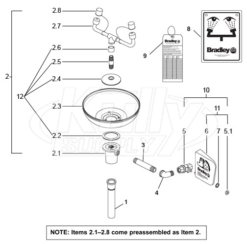 Bradley S19-230 Parts Breakdown