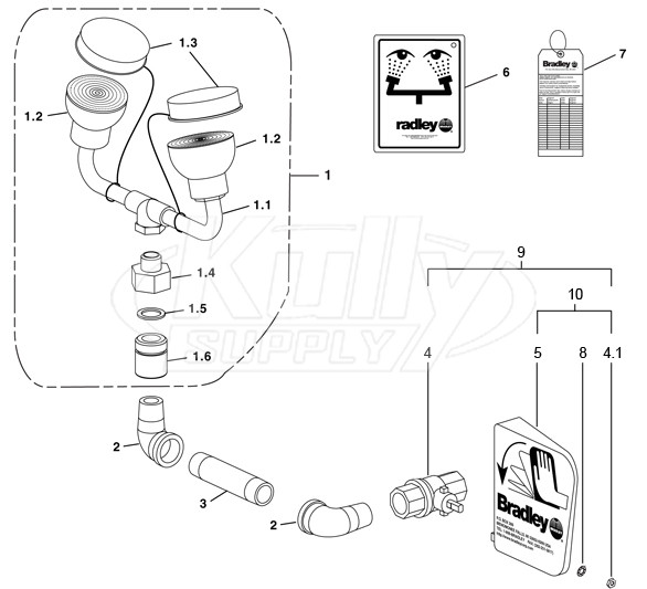 Bradley S19-240FW Parts Breakdown