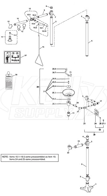 Bradley S19-310 Parts Breakdown