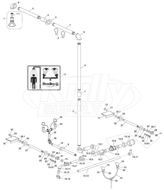 Bradley S19-310TW Parts Breakdown