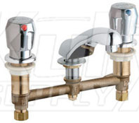 Chicago 404-VE2805-665ABCP E-Cast Concealed Lavatory Metering Faucet