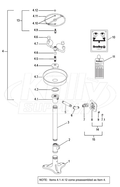 Bradley S19-210K Parts Breakdown