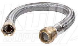 SharkBite U3068FLEX24LF 24" Stainless Steel Water Heater Connector 1/2" x 3/4" FIP - Lead Free
