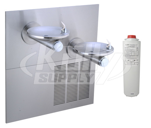 Elkay LRPBGRNM28K GreenSpec Filtered In-Wall Dual Drinking Fountain