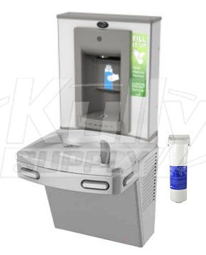 Oasis PGF8EBF Filtered Stainless Steel Drinking Fountain with Bottle Filler