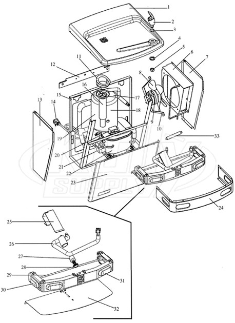 Oasis P8AC Drinking Fountain Parts Breakdown