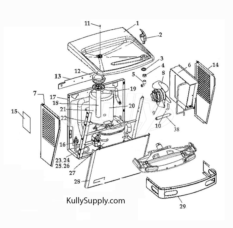 Oasis PG8AC Single-Station Drinking Fountain Parts Breakdown