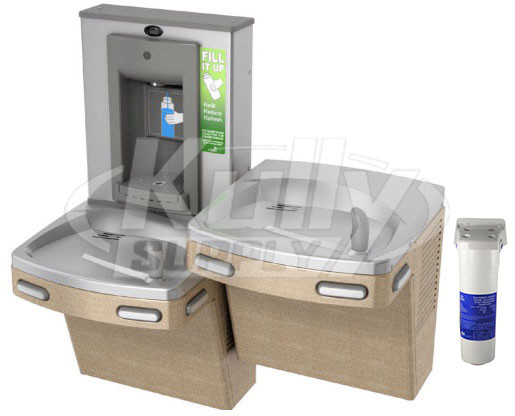 Oasis PGF8EBFSL Filtered Dual Drinking Fountain with Bottle Filler