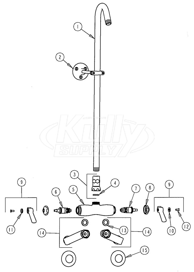 Chicago 756 Shower Valve Parts Breakdown