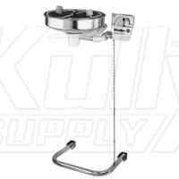 Bradley S19-220Y Hand/Foot-Operated Eye/Face Wash (with Wall Bracket)
