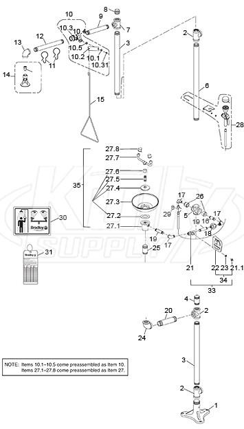 Bradley S19-310P Parts Breakdown