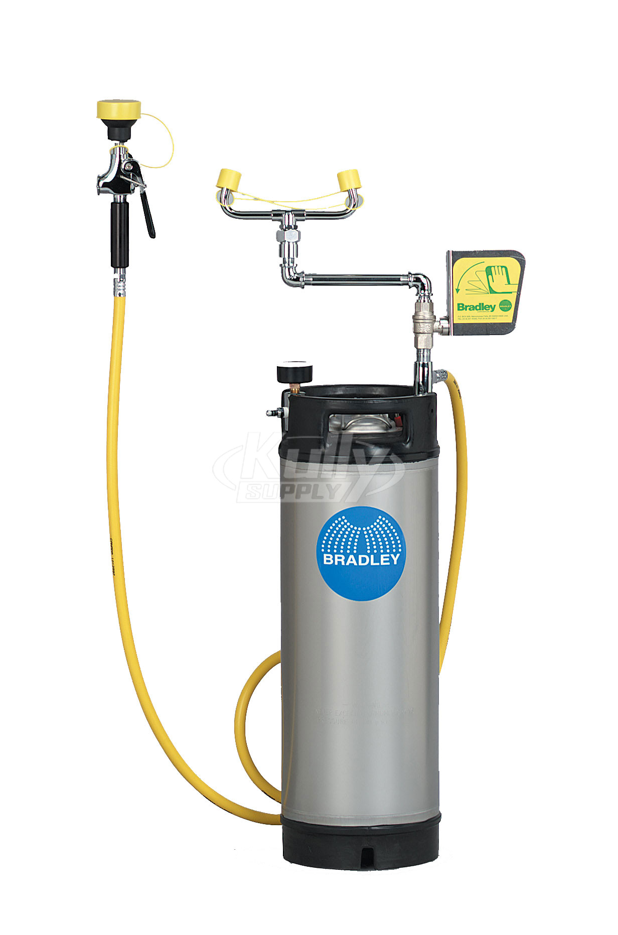 Bradley S19-672 Portable Pressurized Eyewash 5 Gallon (with Drench Hose)