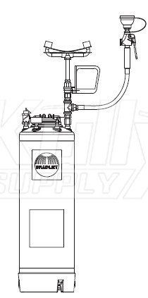 Bradley S19-680 Portable Pressurized Tank 5 Gallon (with Eyewash and Drench Hose 8') (Discontinued)