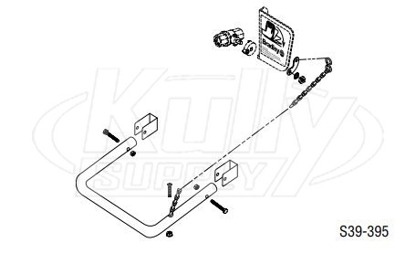 Bradley S39-395 Eyewash Foot Control Assembly