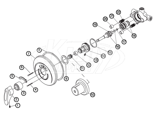 Symmons Safetymix Parts Breakdown