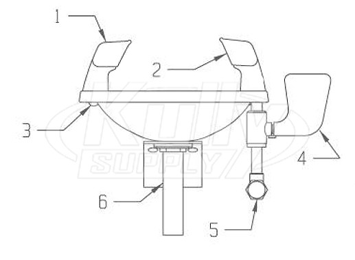 Speakman SE-400 Eye/Face Wash Parts Breakdown