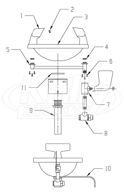 Speakman SE-400-ADA Eye/Face Wash Parts Breakdown