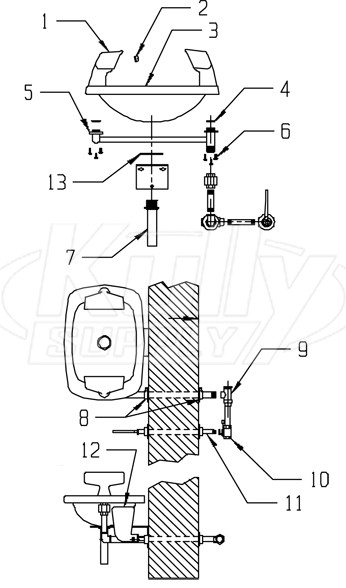 Speakman SE-404 Eye/Face Wash Parts Breakdown