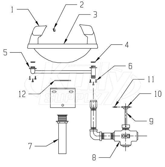 Speakman SE-411 Eye/Face Wash Parts Breakdown