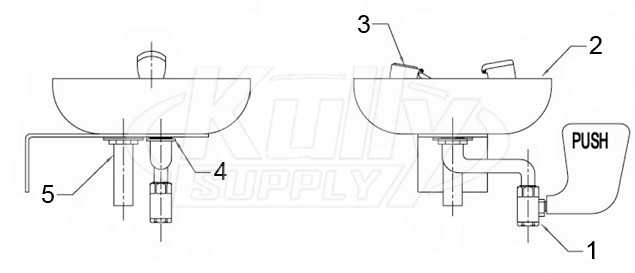 Speakman SE-495 Eye/Face Wash Parts Breakdown