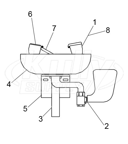 Speakman SE-580-ADA Eyewash Parts Breakdown