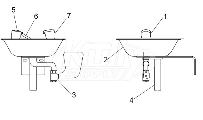 Speakman SE-582 Eyewash Parts Breakdown