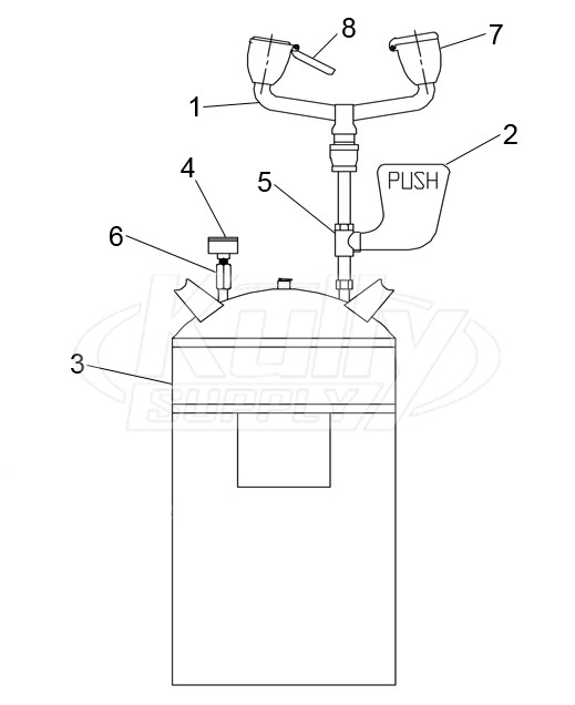 Speakman SE-591 Portable Eyewash Parts Breakdown