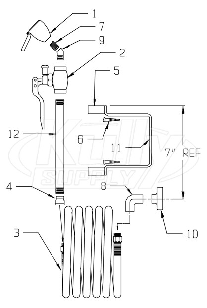 Speakman SE-925 Drench Hose Parts Breakdown