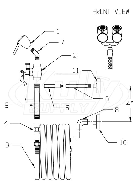 Speakman SE-925-TEW Drench Hose Parts Breakdown