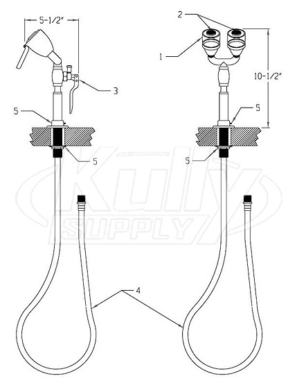 Speakman SE-927 Drench Hose Parts Breakdown