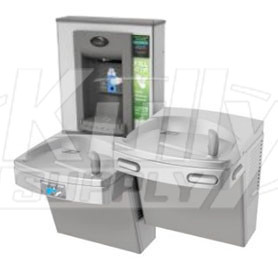 Oasis PG8EBFSLTM Stainless Steel Sensor-Operated (lower unit only) Dual Drinking Fountain with Bottle Filler